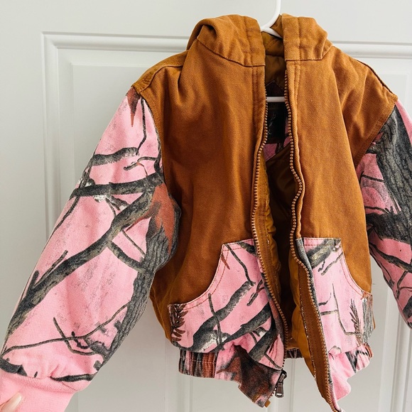 outdoor habitat pink and brown insulated utility kids coat size 4T - Picture 4 of 7